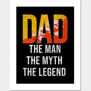 Bhutanese Dad The Man The Myth The Legend - Gift for Bhutanese Dad With Roots From Bhutanese Posters and Art